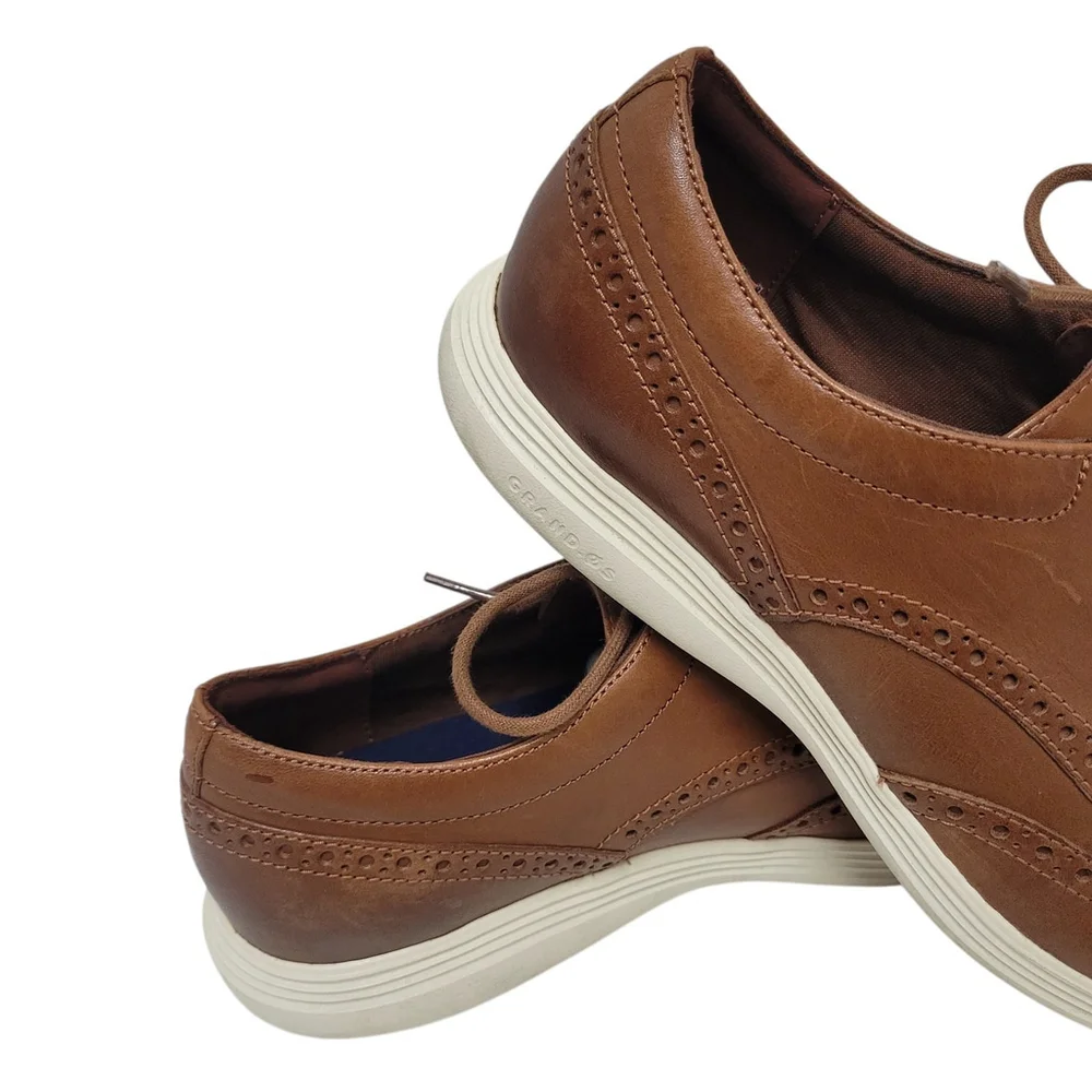 Cole Haan Men's Grand Tour Wing Oxford Woodbury Ivory Casual Shoes C29414 Sz 10M